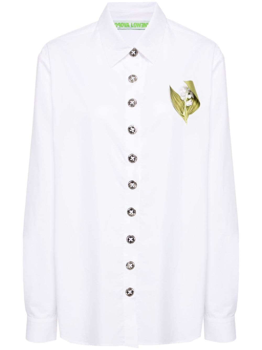 Chopova Lowena floral-appliqué button-up shirt - White von Chopova Lowena