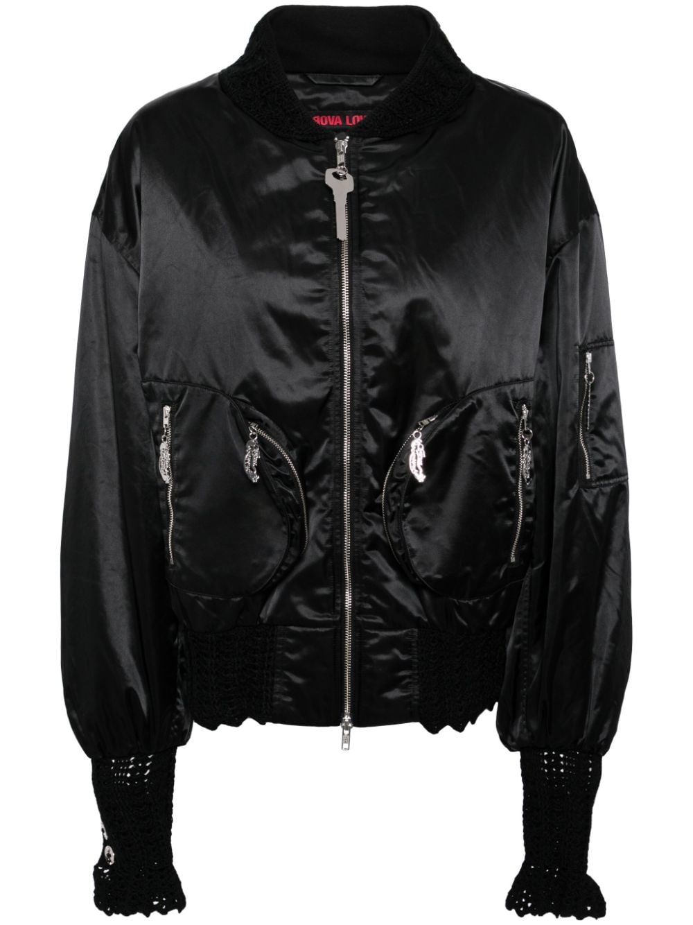 Chopova Lowena graphic-print zip-up bomber jacket - Black von Chopova Lowena