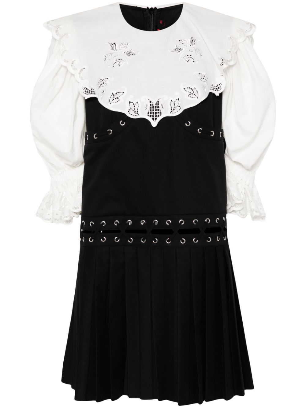 Chopova Lowena lace-up cotton minidress - White von Chopova Lowena