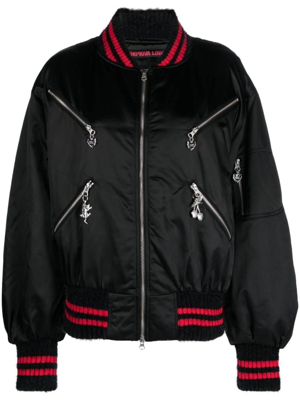 Chopova Lowena logo-embroidered bomber jacket - Black von Chopova Lowena