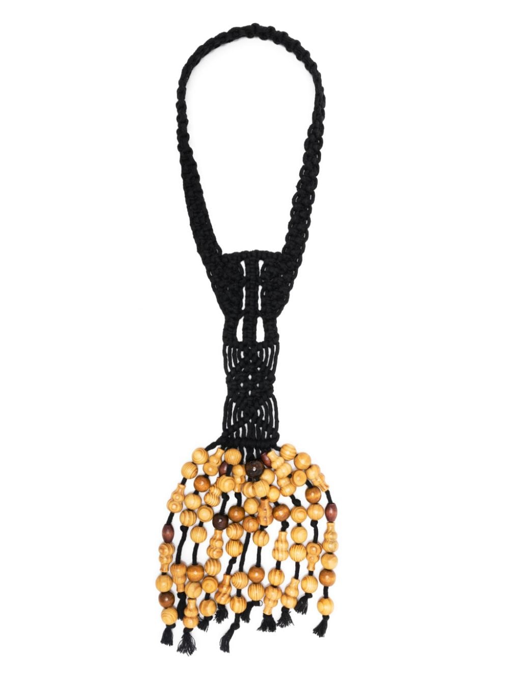 Chopova Lowena wooden-beads knitted necklace - Black von Chopova Lowena