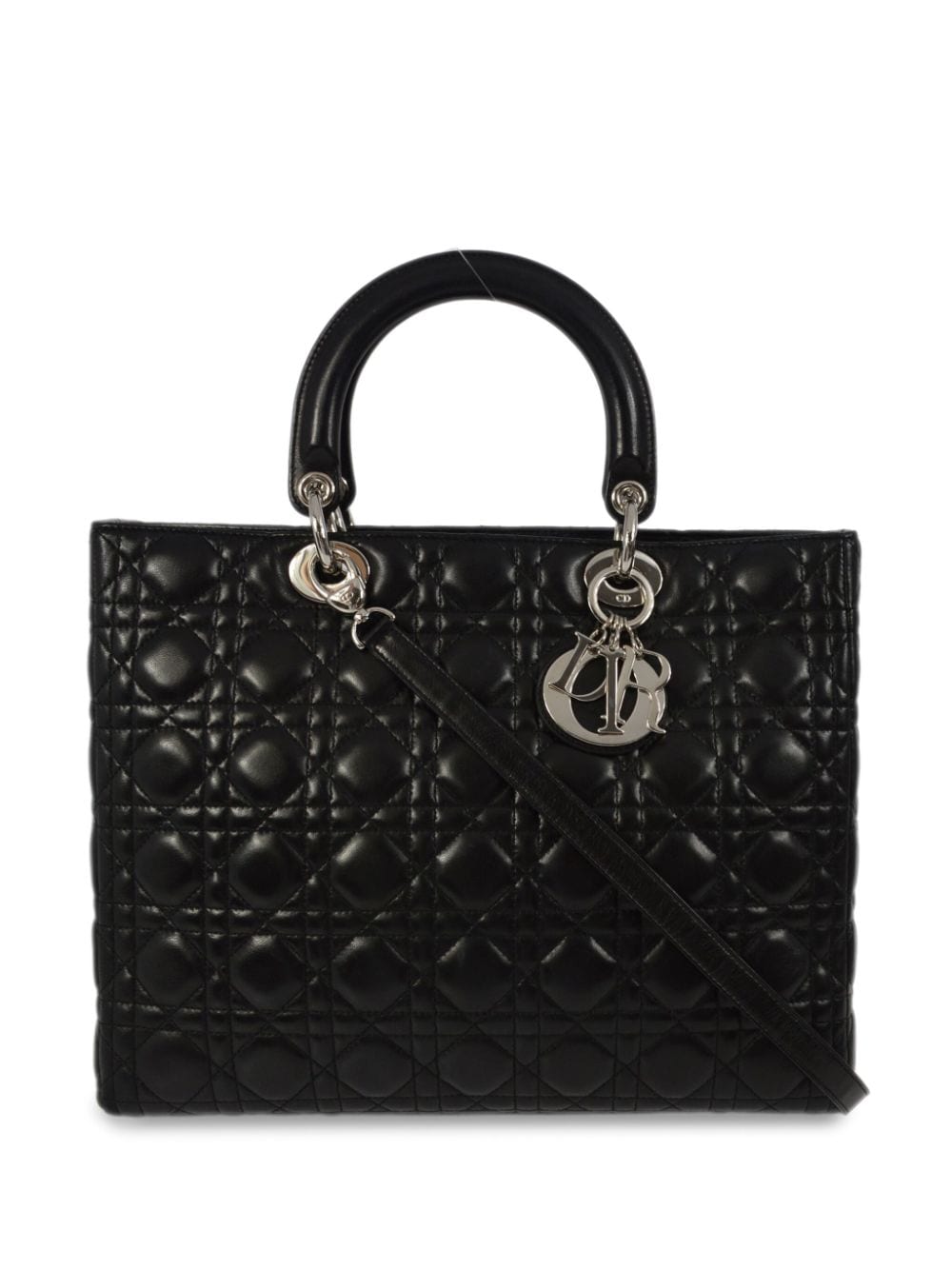 Christian Dior Pre-Owned 2004 Cannage Lady Dior two-way handbag - Black von Christian Dior Pre-Owned