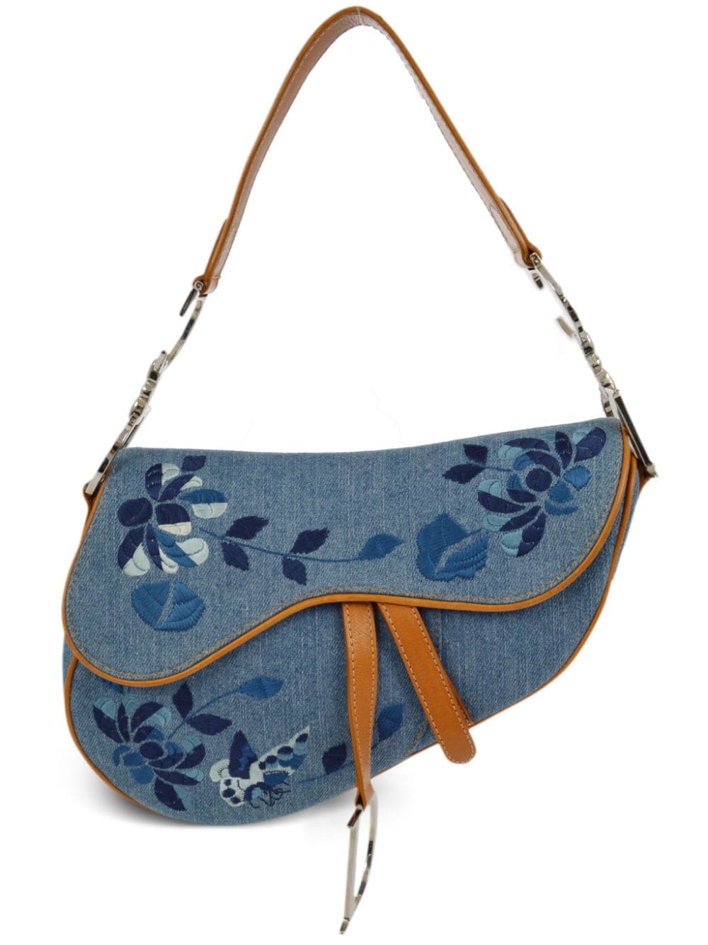 Christian Dior Pre-Owned 2005 Saddle embroidered handbag - Blue von Christian Dior Pre-Owned