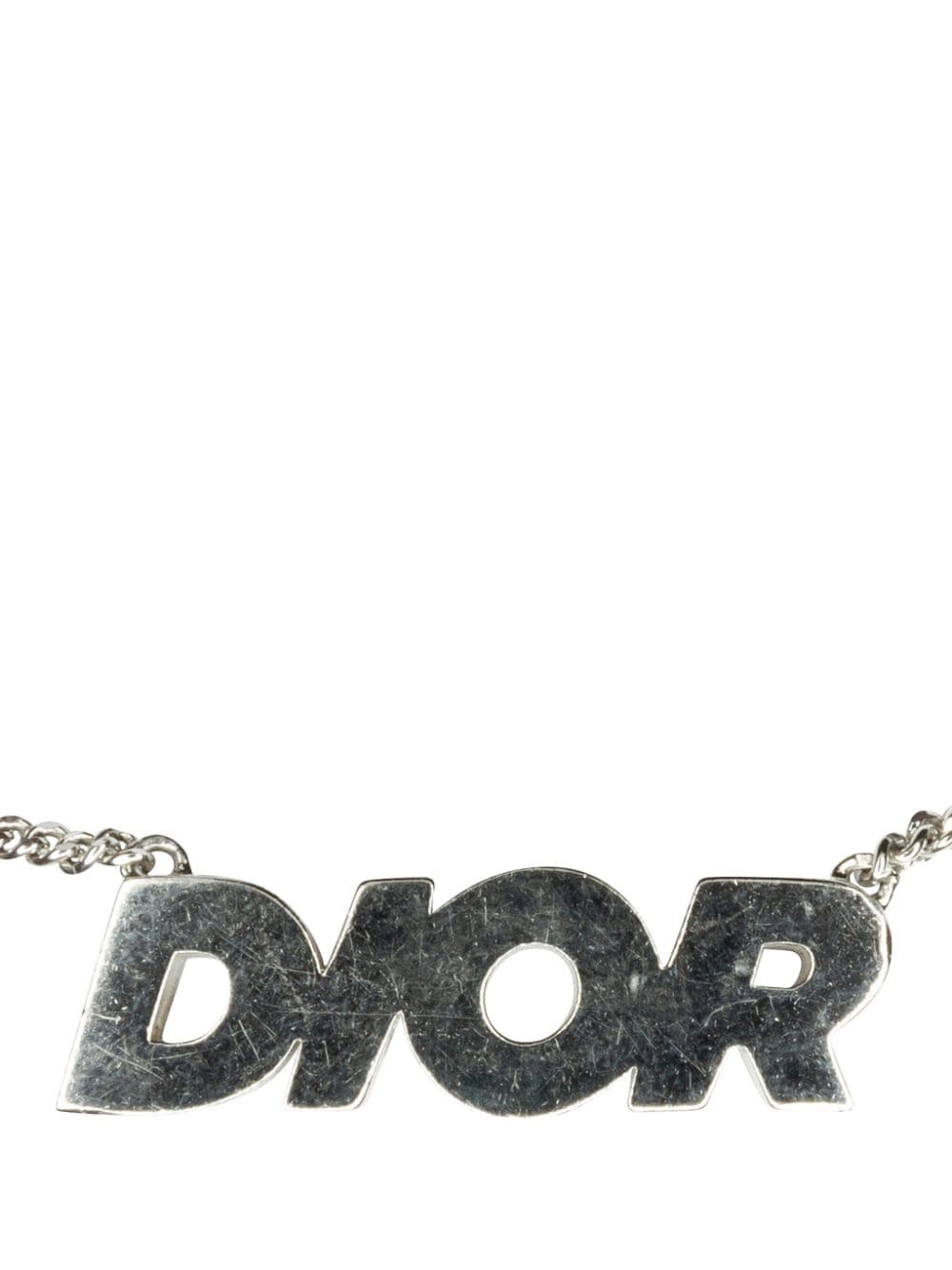Christian Dior Pre-Owned 20th Century Homme Logo Pendant costume necklace - Silver von Christian Dior Pre-Owned