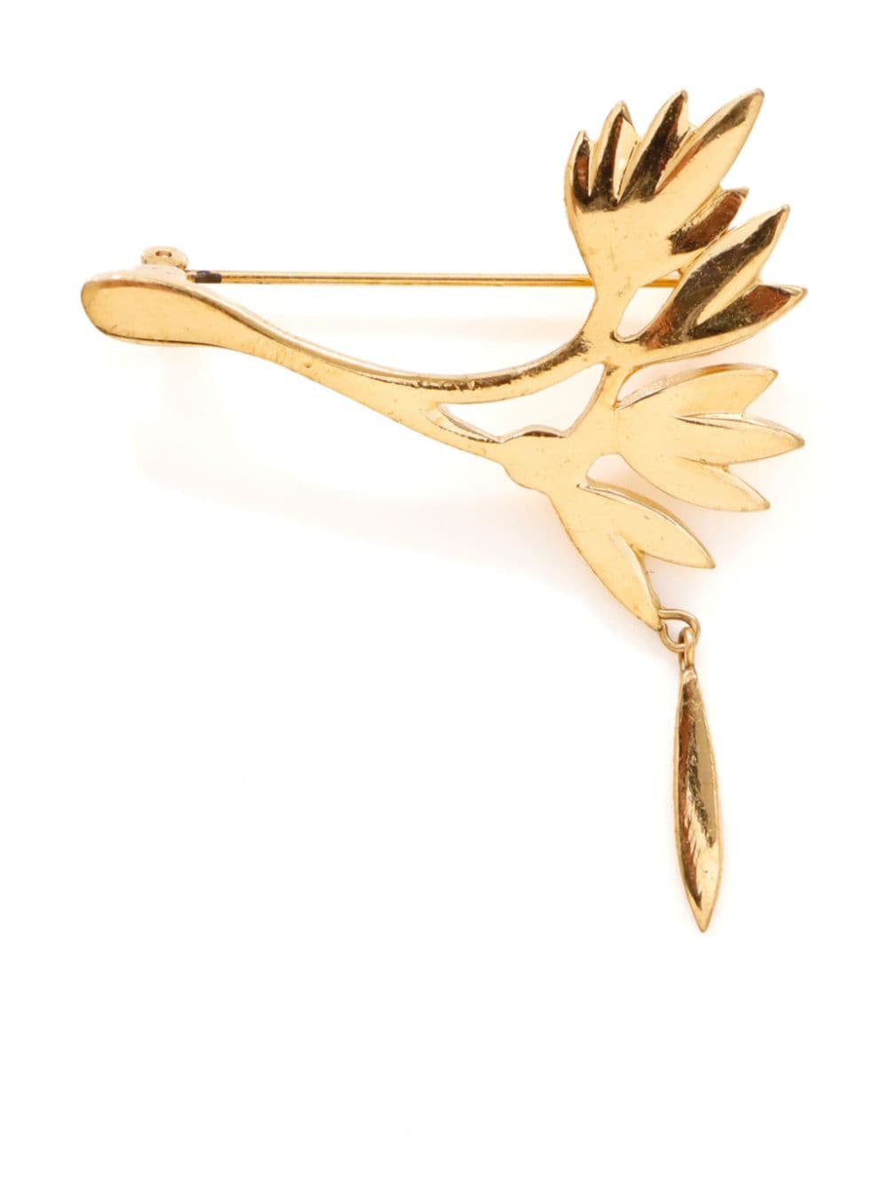 Christian Dior Pre-Owned branch dangle brooch - Gold von Christian Dior Pre-Owned