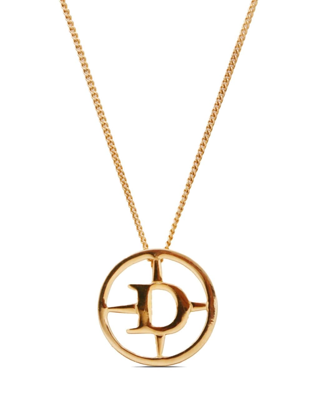 Christian Dior Pre-Owned logo-charm chain necklace - Gold von Christian Dior Pre-Owned