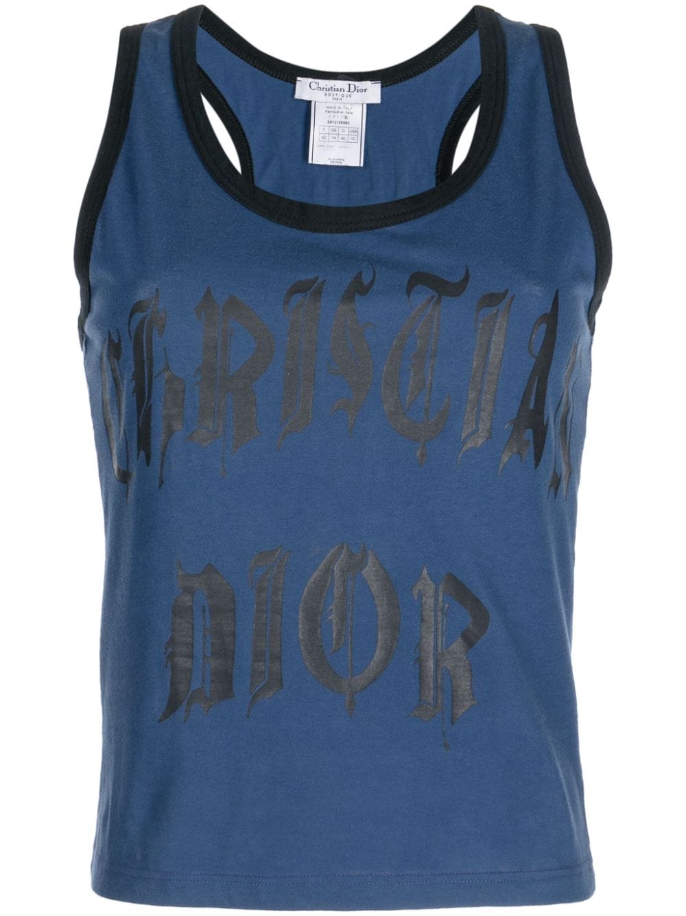 Christian Dior Pre-Owned 1990-2000s logo print vest - Blue von Christian Dior Pre-Owned