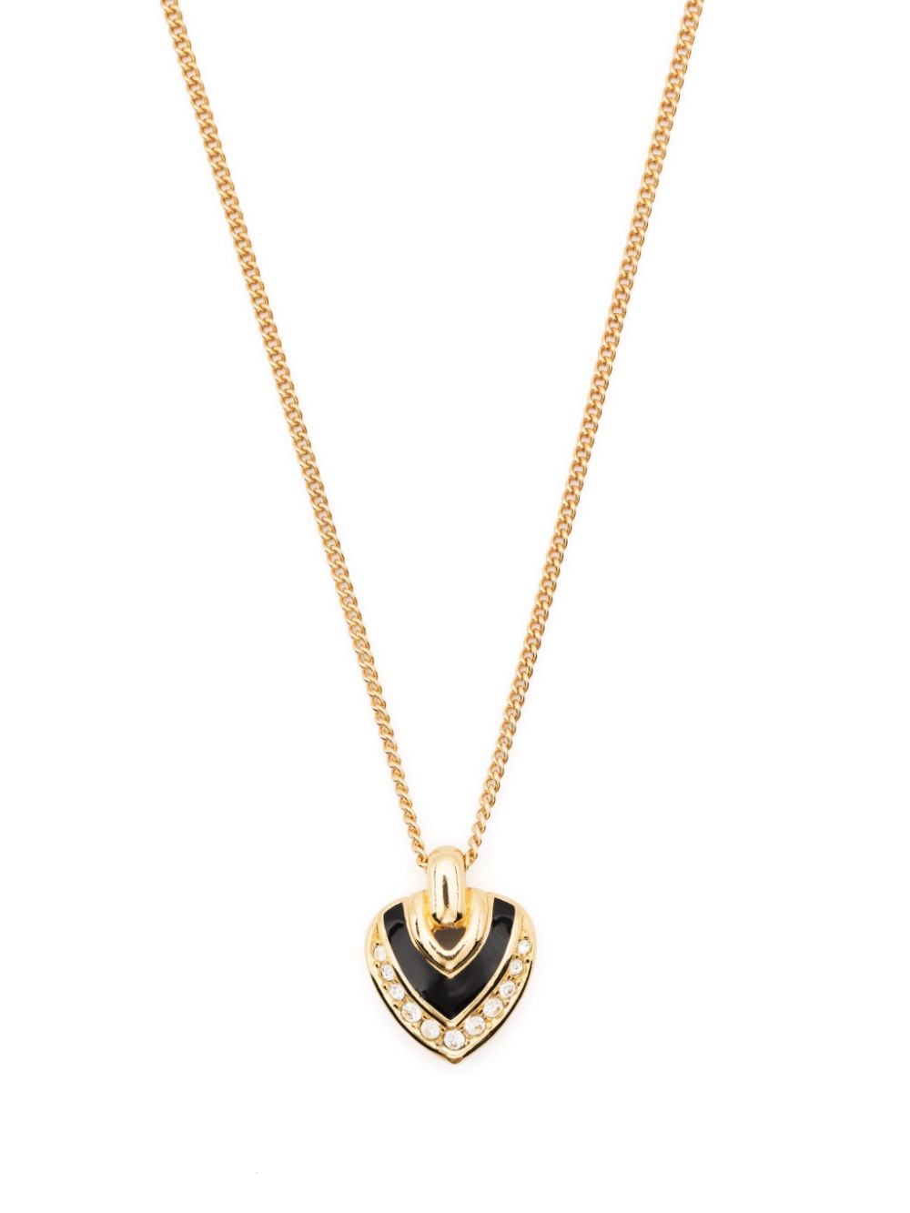 Christian Dior Pre-Owned 1990s heart pendant necklace - Gold von Christian Dior Pre-Owned