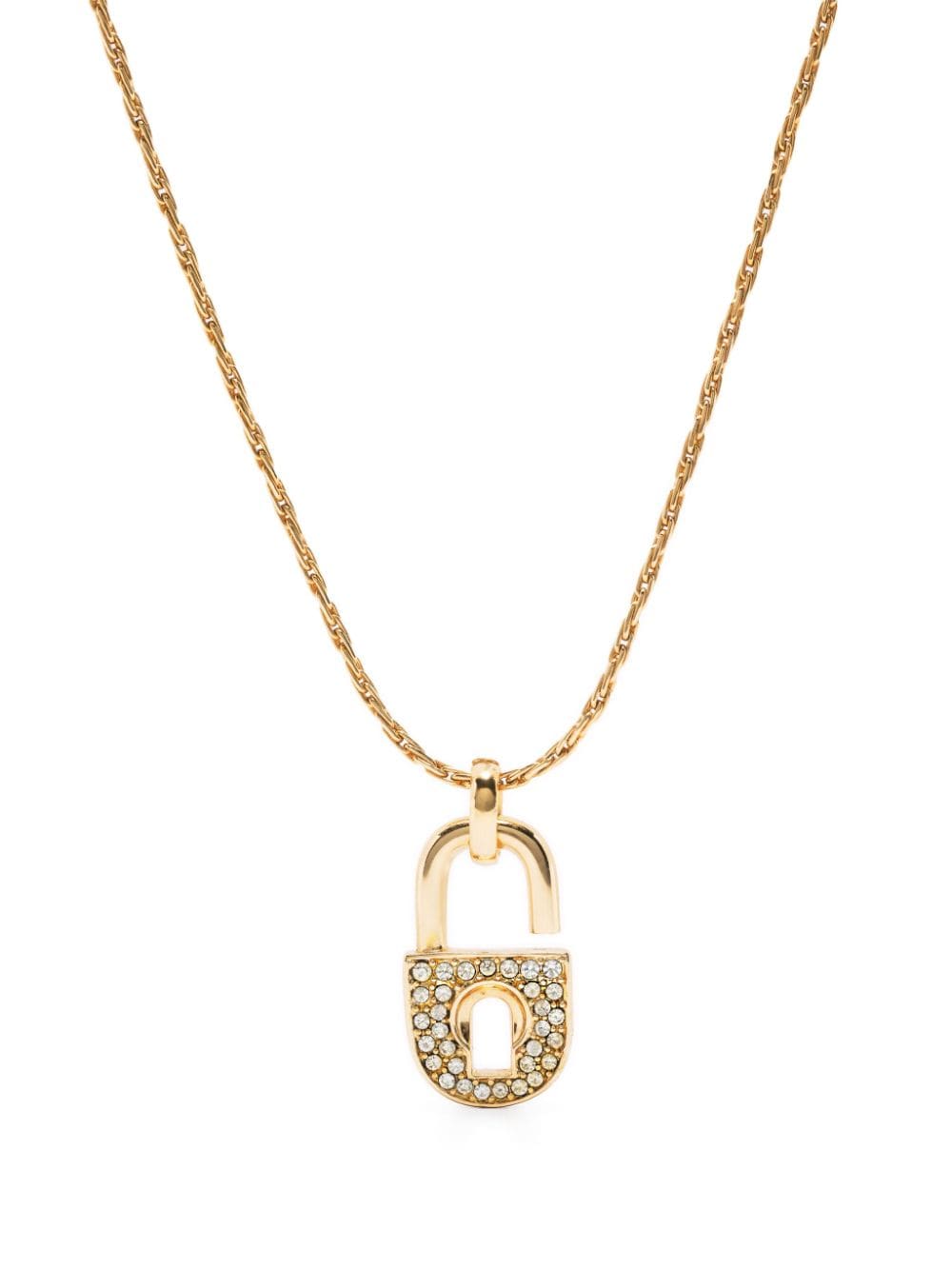 Christian Dior Pre-Owned 1990s padlock pendant necklace - Gold von Christian Dior Pre-Owned
