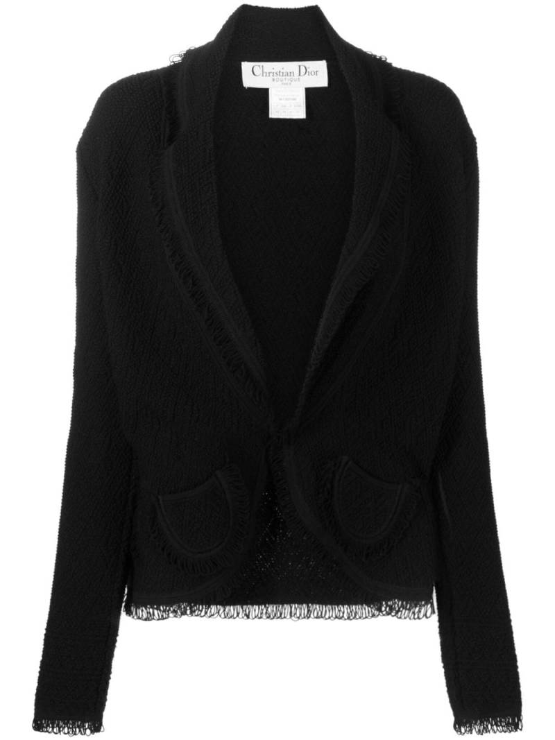 Christian Dior Pre-Owned 1997-1998 frayed edges jacket - Black von Christian Dior Pre-Owned
