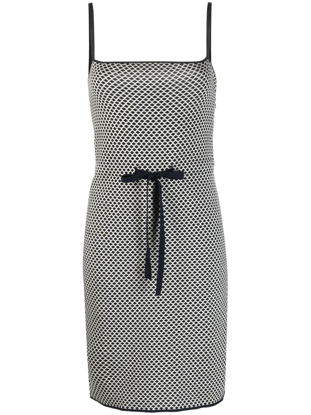 Christian Dior Pre-Owned 2010s geometric pattern drawstring dress - Black von Christian Dior Pre-Owned
