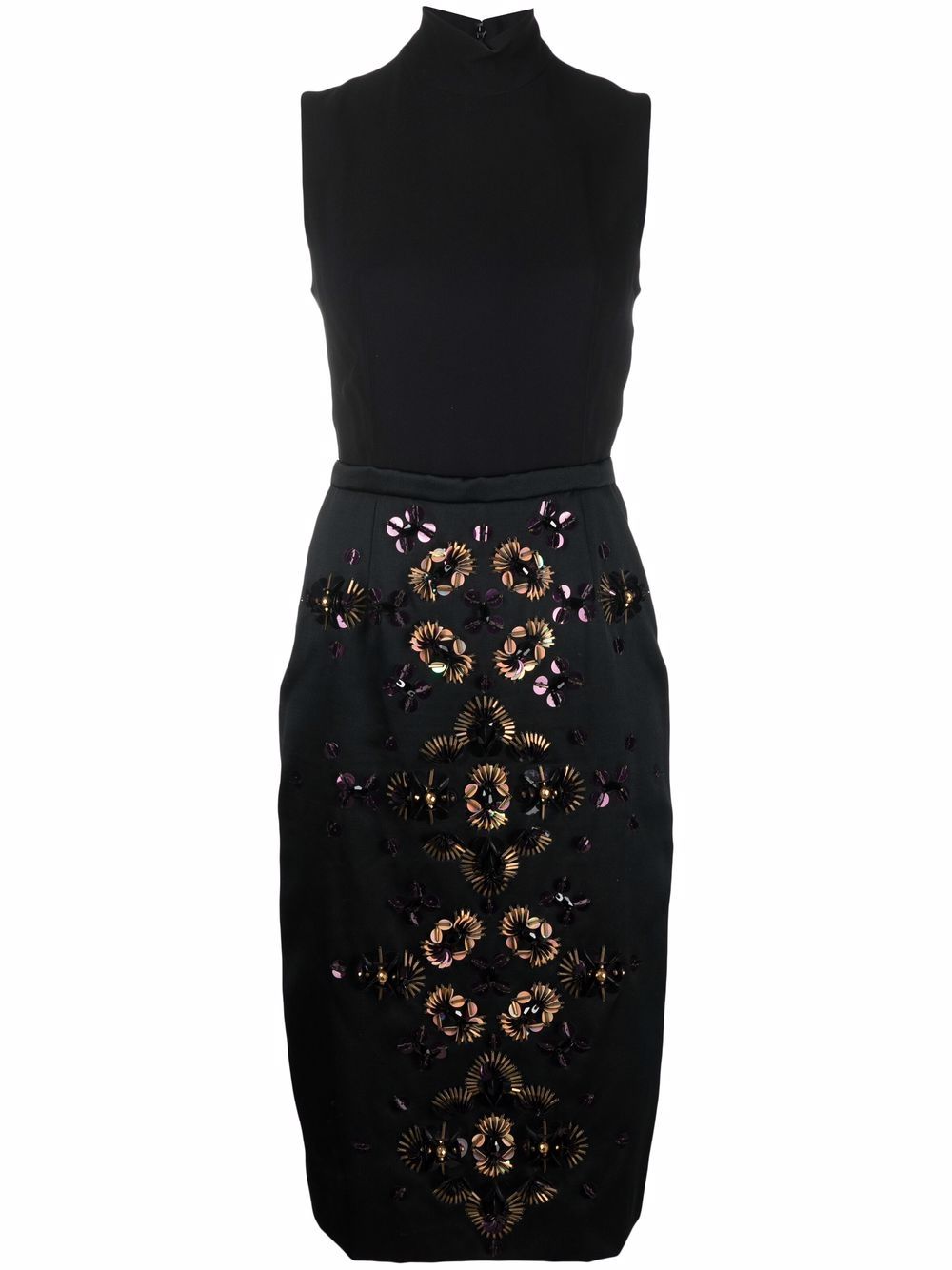 Christian Dior Pre-Owned 2012-2013 sequinned fitted dress - Black von Christian Dior Pre-Owned