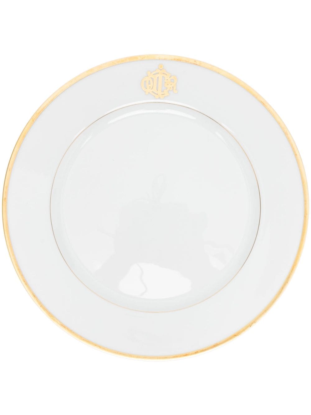 Christian Dior Pre-Owned logo-stamped porcelain plate - White von Christian Dior Pre-Owned