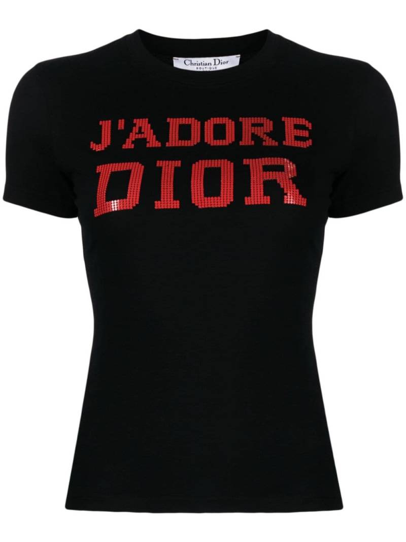 Christian Dior Pre-Owned J'Adore Dior cotton T-shirt - Black von Christian Dior Pre-Owned