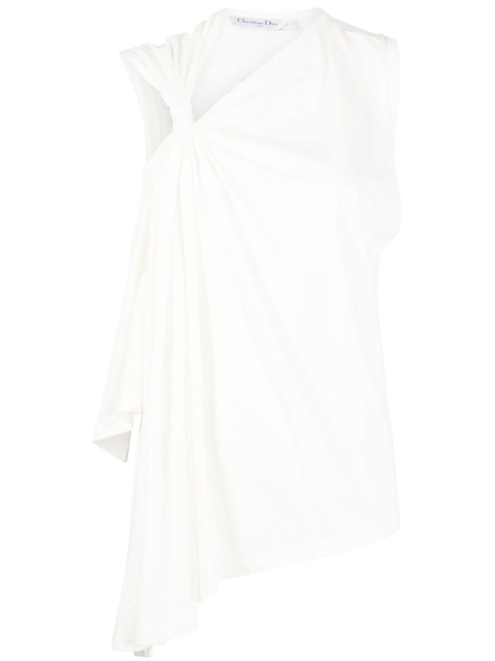 Christian Dior Pre-Owned draped asymmetric top - White von Christian Dior Pre-Owned