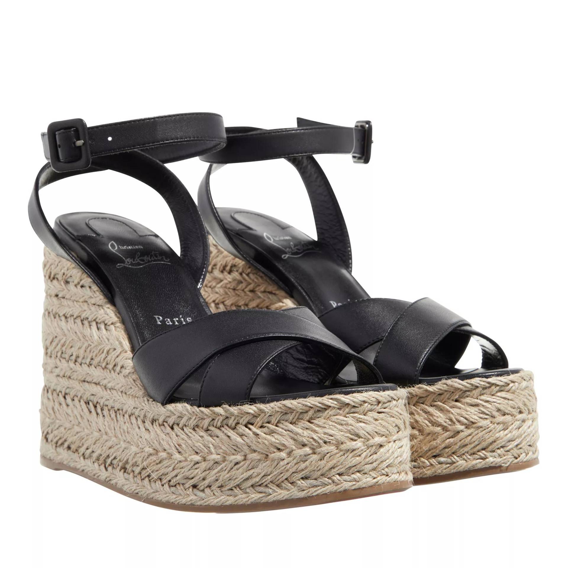 Christian Louboutin Sandalen - Mariza Zeppa Espadrilles - Gr. 36 (EU) - in Schwarz - für Damen von Christian Louboutin