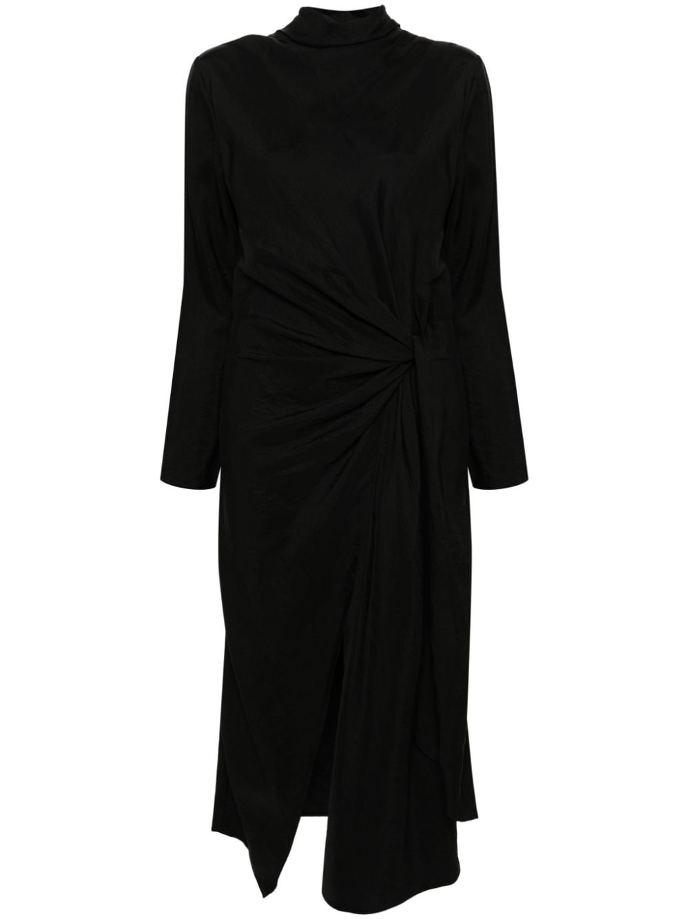 Christian Wijnants Dakari draped midi dress - Black von Christian Wijnants