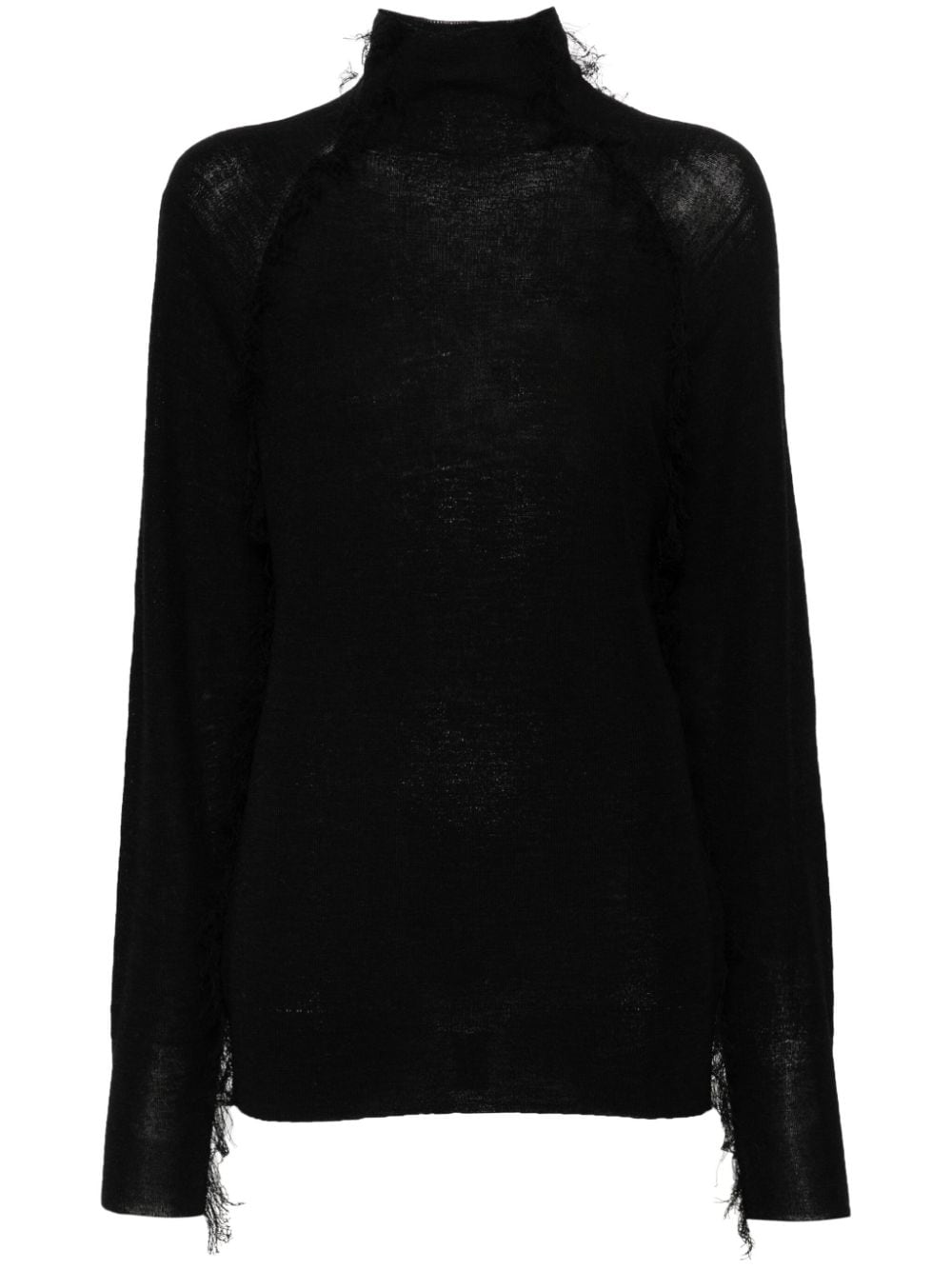 Christian Wijnants Kivu frayed-detail jumper - Black von Christian Wijnants