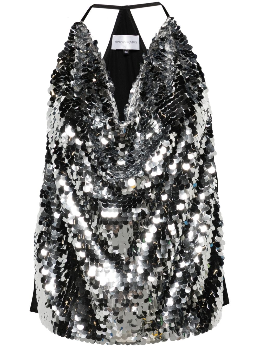 Christian Wijnants Taiwo sequined tank top - Silver von Christian Wijnants