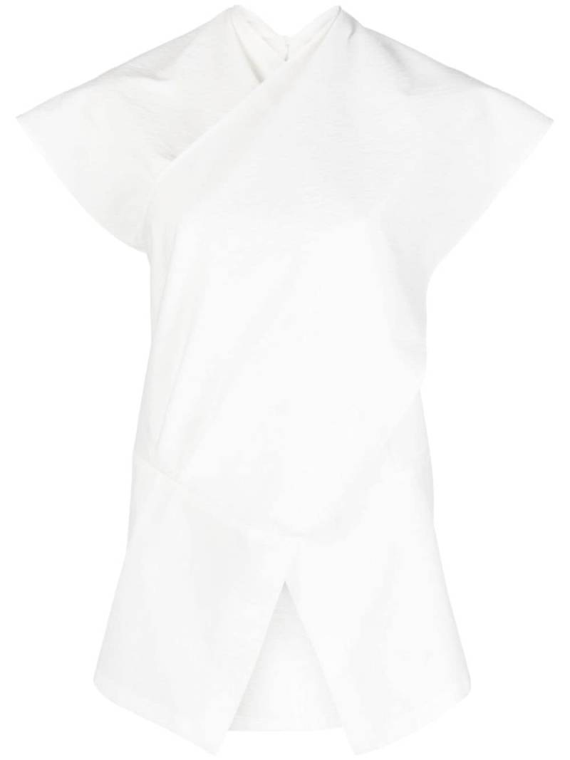 Christian Wijnants Tumbai shawl top - White von Christian Wijnants
