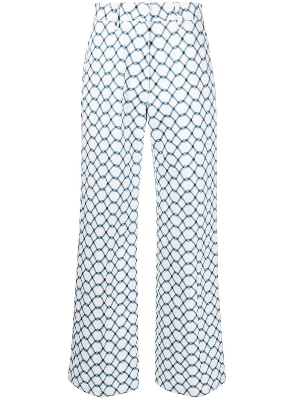 Christian Wijnants graphic-print high-waisted trousers - White von Christian Wijnants