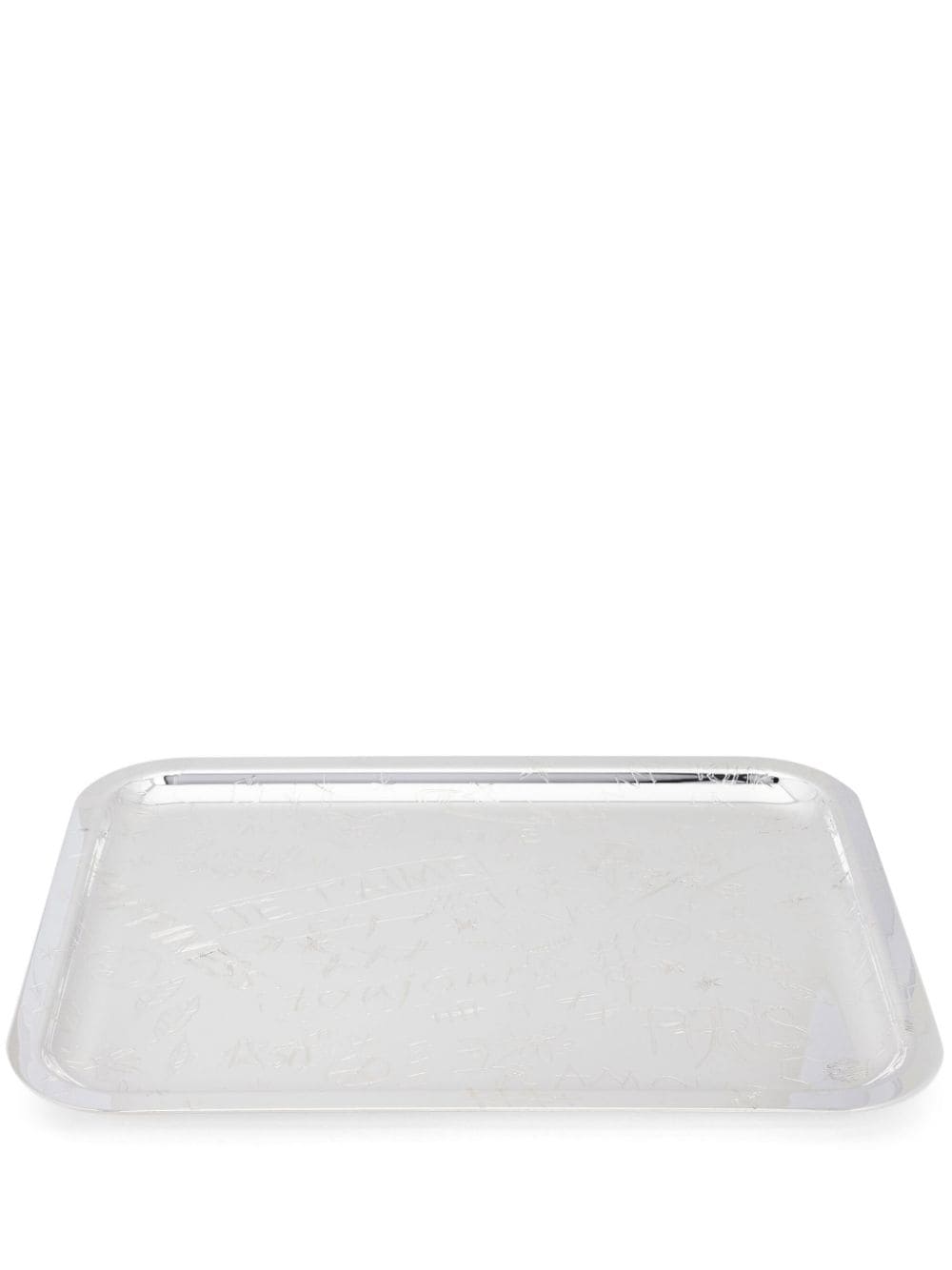 Christofle Graffiti silver-plated rectangular tray von Christofle