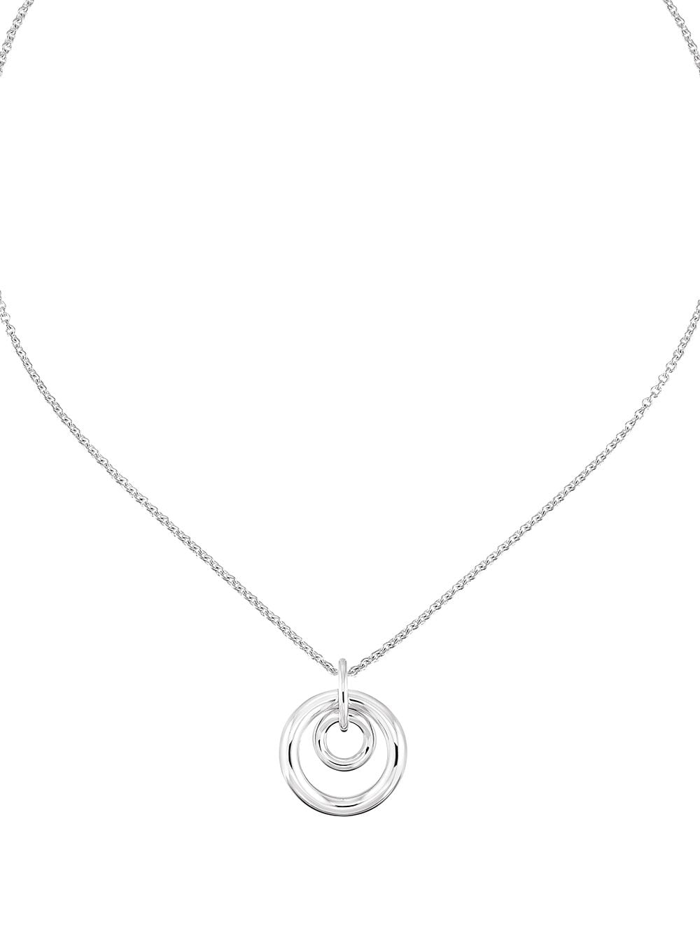 Christofle Idole de Christofle sterling silver small double-ring pendant necklace von Christofle