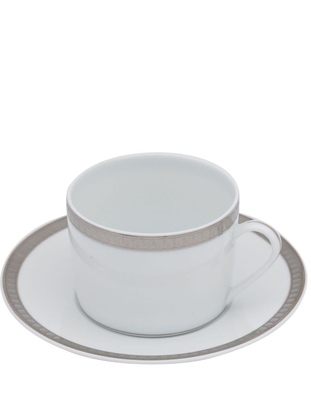 Christofle Malmaison Platine coffee cup and saucer - White von Christofle