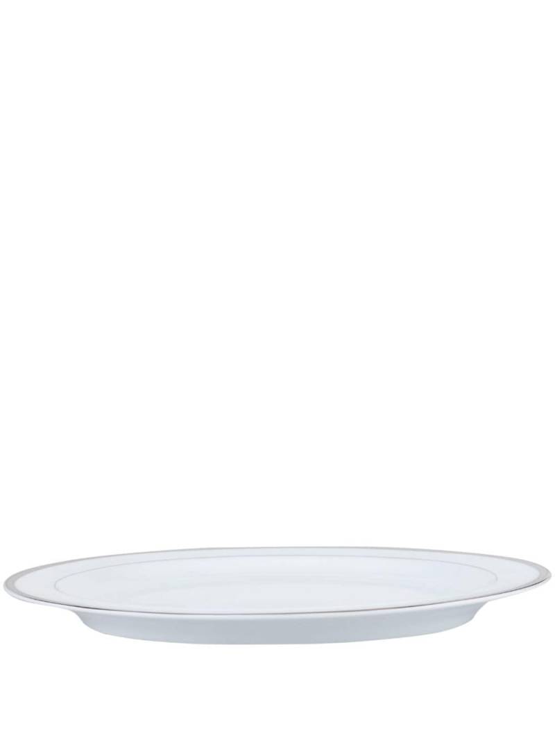 Christofle Malmaison Platine oval plate - White von Christofle