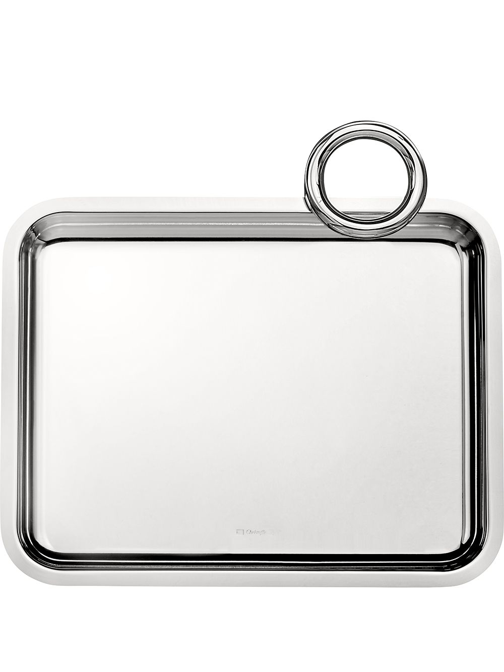 Christofle Vertigo 20cm x 16cm silver-plated 1-handle tray von Christofle