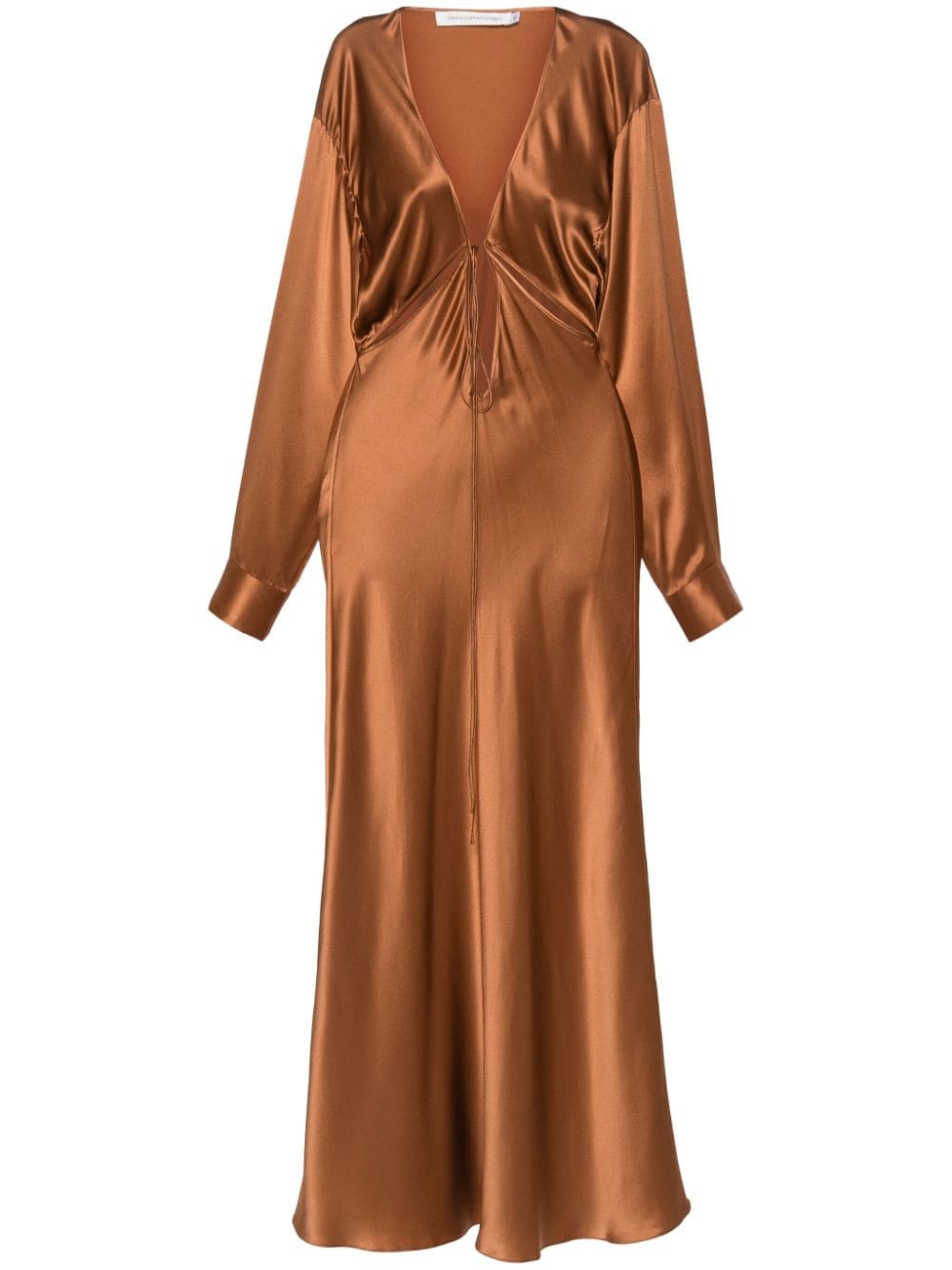 Christopher Esber Cusco silk maxi dress - Brown von Christopher Esber