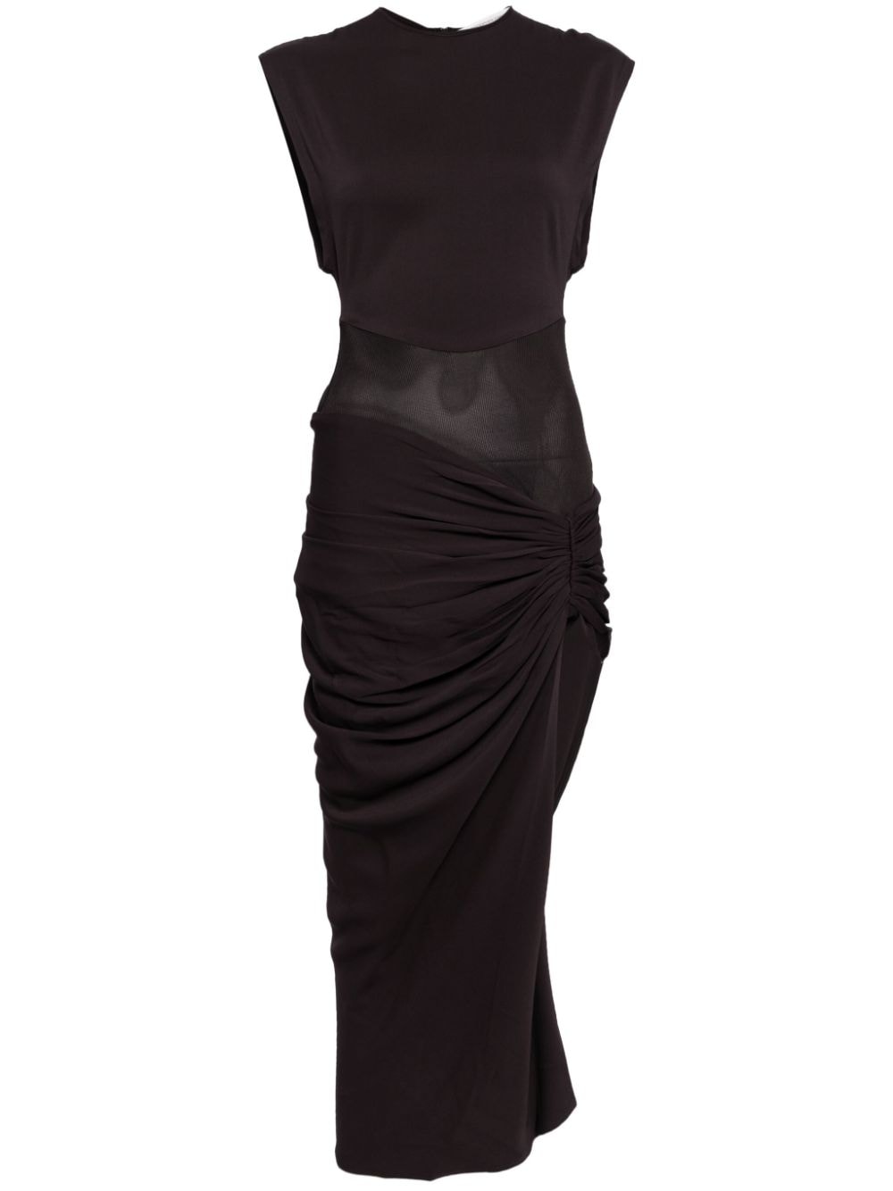 Christopher Esber Fusion ruched dress - Black von Christopher Esber