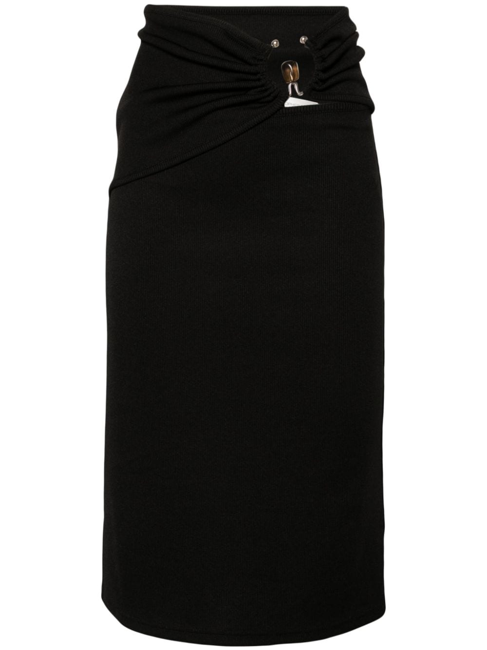 Christopher Esber Orbit ribbed midi skirt - Black von Christopher Esber