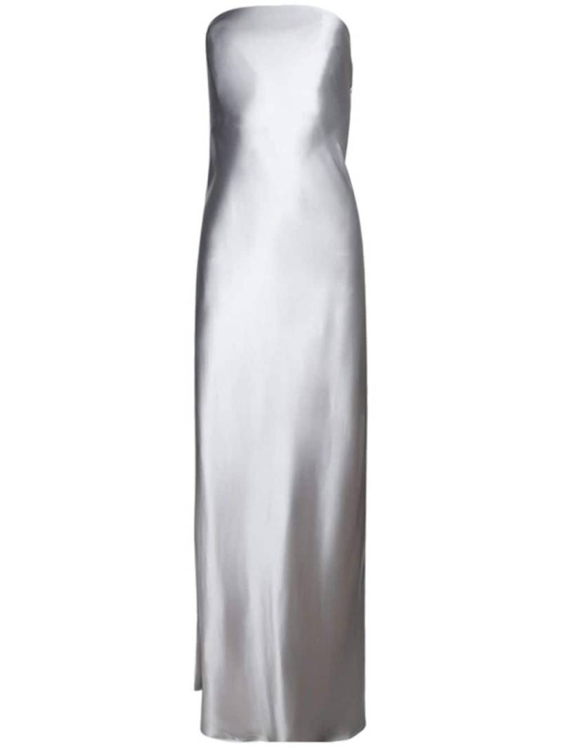 Christopher Esber Palladium strapless satin dress - Silver von Christopher Esber