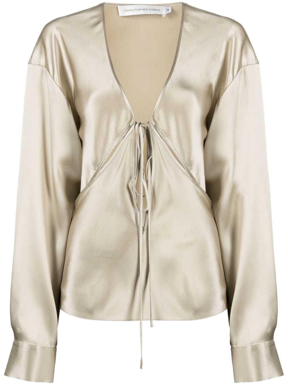 Christopher Esber Triquetra silk blouse - Neutrals von Christopher Esber