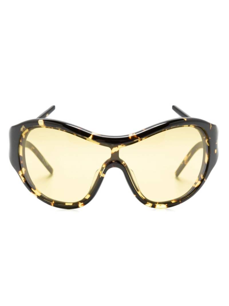 Christopher Esber Uma 98 wraparound-frame sunglasses - Brown von Christopher Esber