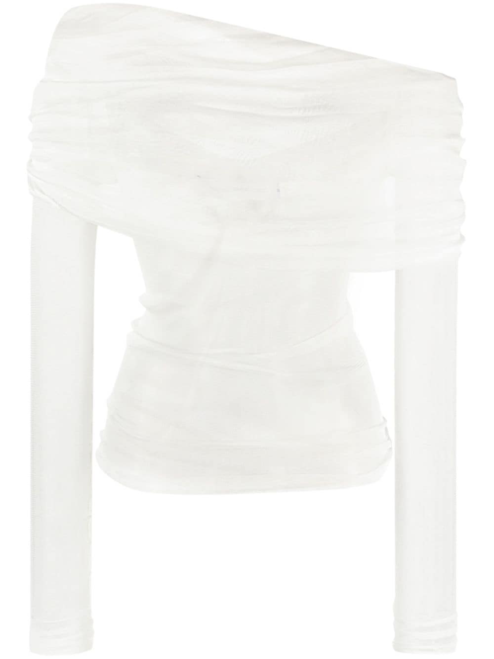 Christopher Esber Veiled silk blouse - White von Christopher Esber