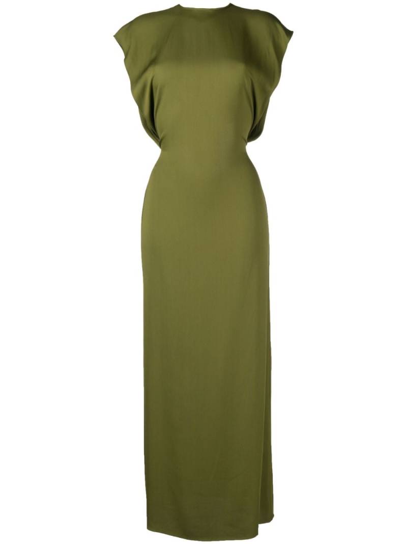 Christopher Esber cap-sleeve stretch long dress - Green von Christopher Esber