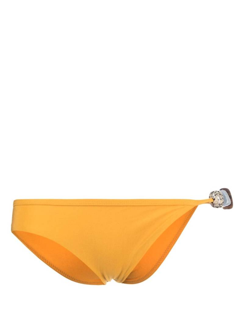 Christopher Esber crystal-strap low-rise bikini bottoms - Yellow von Christopher Esber