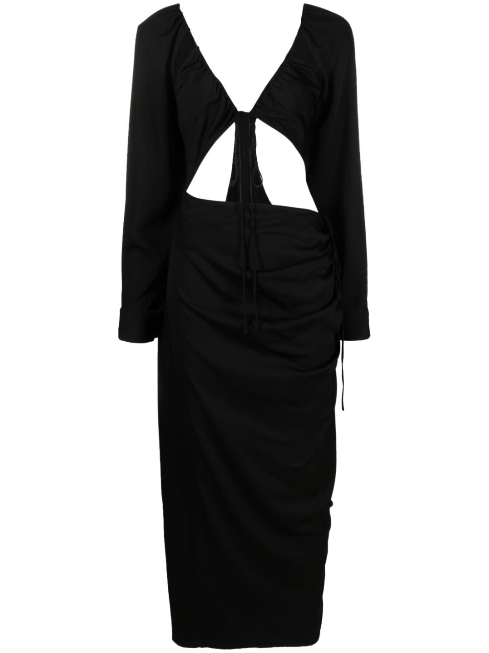 Christopher Esber cut-out long-sleeved dress - Black von Christopher Esber