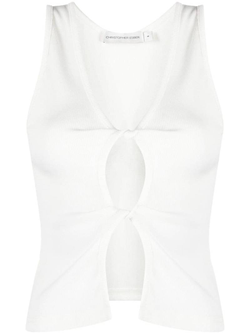 Christopher Esber cut-out twisted tank top - White von Christopher Esber