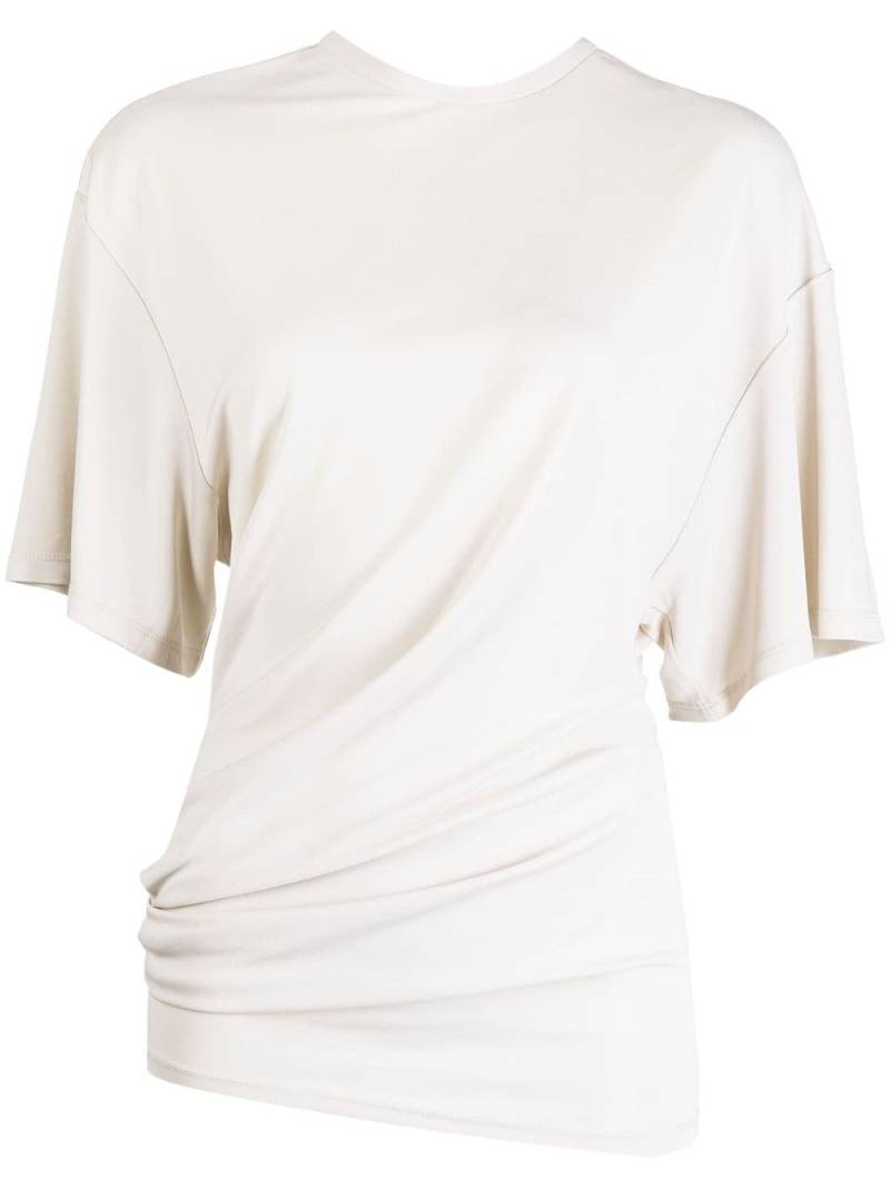 Christopher Esber draped short-sleeved T-shirt - Neutrals von Christopher Esber