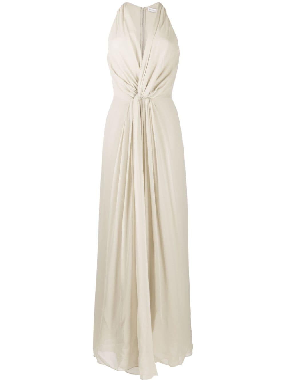 Christopher Esber knot-detail silk long dress - Neutrals von Christopher Esber