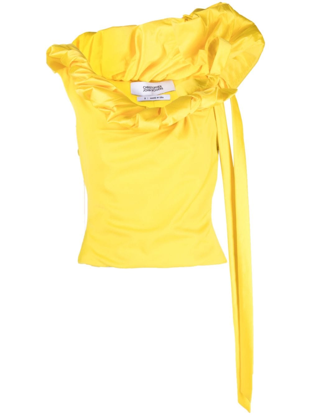 Christopher John Rogers paperbag-neck bustier blouse - Yellow von Christopher John Rogers