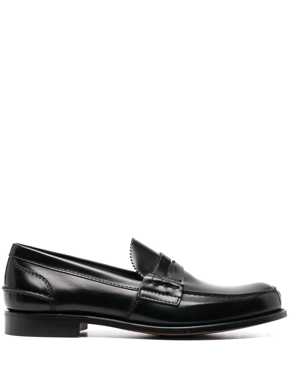 Church's polished-finish round-toe loafers - Black von Church's