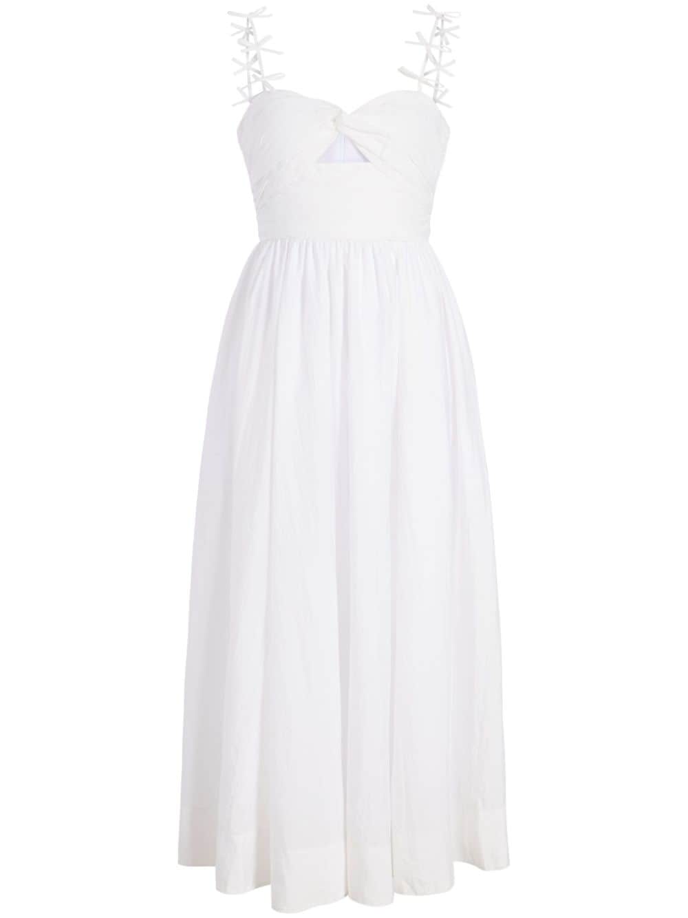 Cinq A Sept Agnes bow-detail midi dress - White von Cinq A Sept
