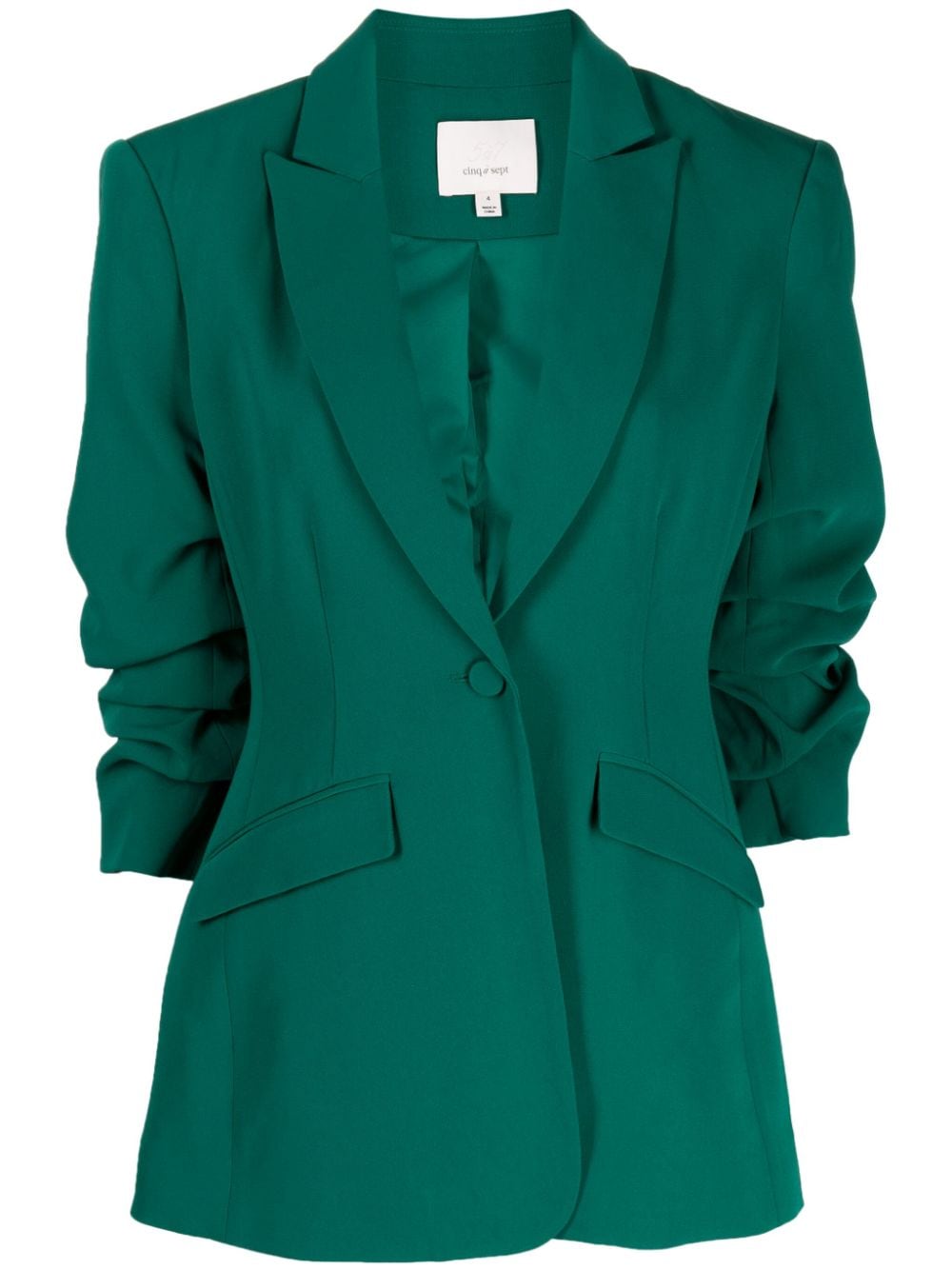 Cinq A Sept Cheyenne gathered single-breasted blazer - Green von Cinq A Sept