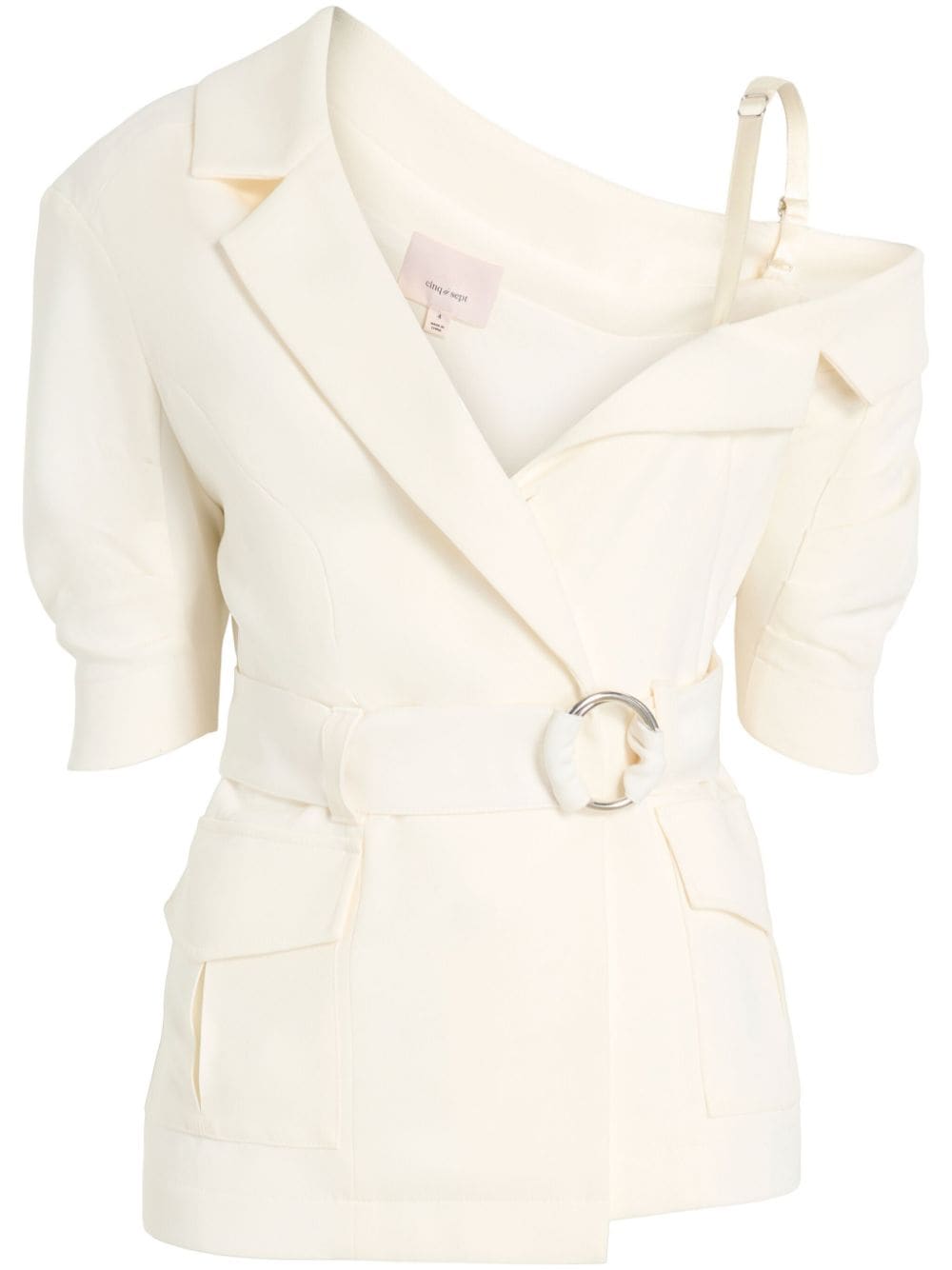 Cinq A Sept Katie one-shoulder blazer top - Neutrals von Cinq A Sept