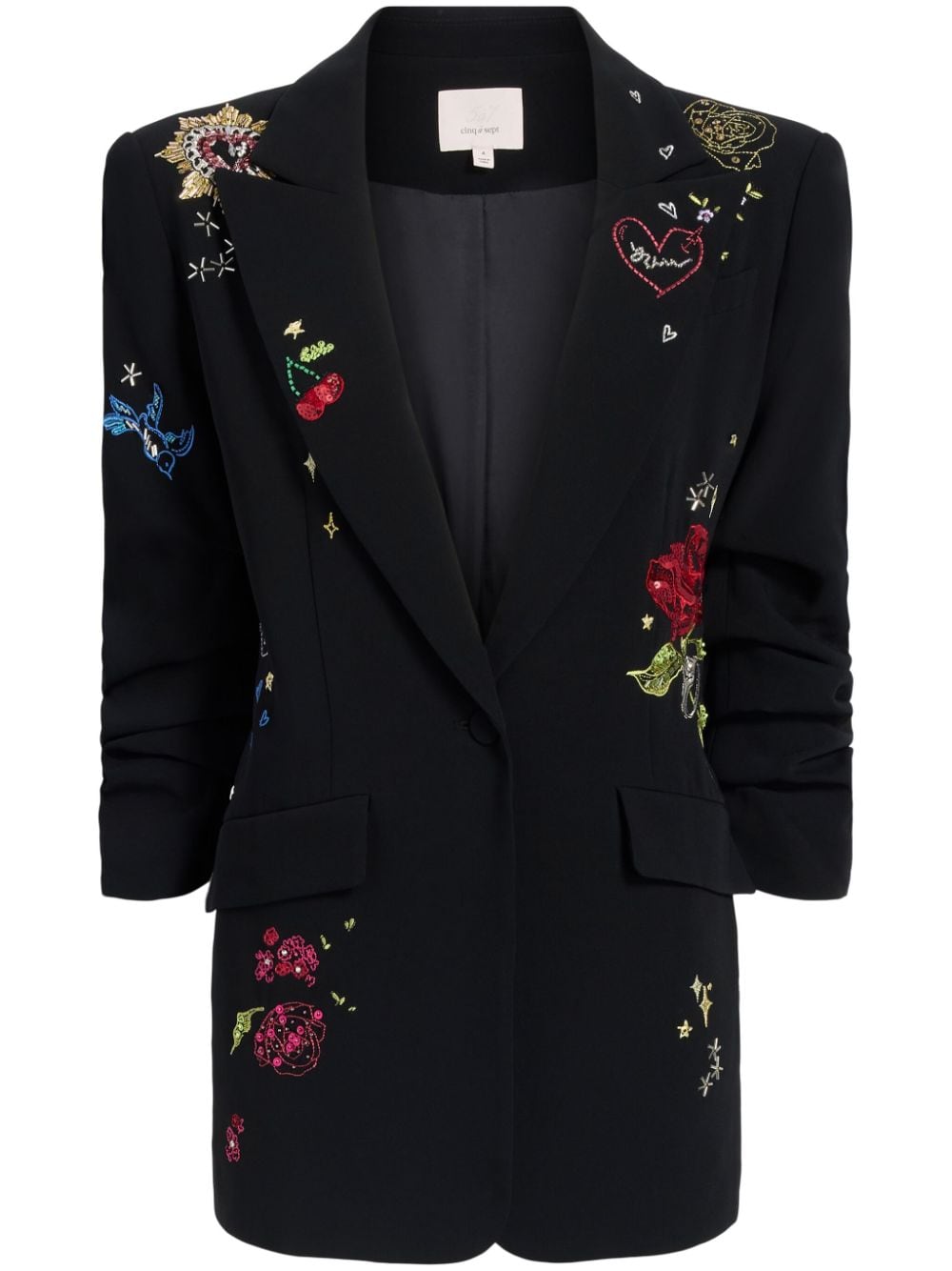 Cinq A Sept Kelsa embroidered-design blazer - Black von Cinq A Sept