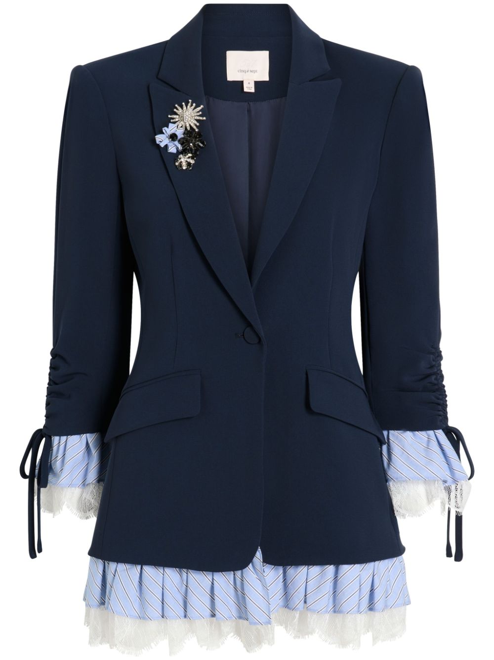 Cinq A Sept Roxie panelled blazer - Blue von Cinq A Sept